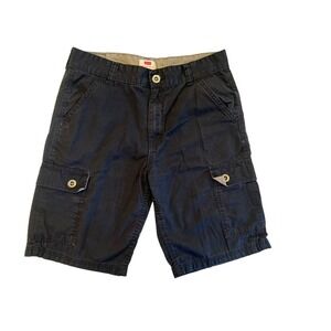 Levi's Cargo Shorts Twill Utility‎ Workwear Casual Everyday Black W32 FLAW